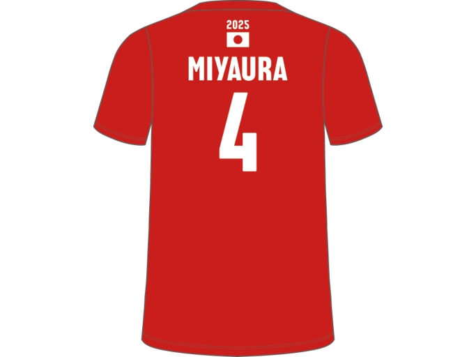 25 JVA 応援Tシャツ(選手名) | V RED(宮浦選手) | メンズ T