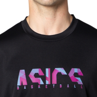グラフィックショートスリーブトップス パフォーマンスブラック メトロポリス メンズ Tシャツ ポロシャツ Asics