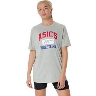 UNISEX WRESTLING GRAPHIC TEE Unisex Light Grey Heather Unisex Short Sleeve Shirts ASICS United States