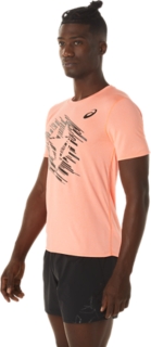 Track Eliteアイコン半袖シャツ ショッキングオレンジ杢 メンズ Tシャツ ポロシャツ Asics公式通販