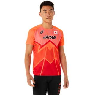陸上日本代表オーセンティック半袖シャツ | サンライズレッド | メンズ