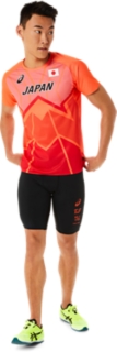 陸上日本代表オーセンティック半袖シャツ | サンライズレッド | メンズ