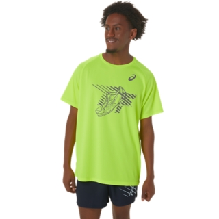 Tops | & | TOP SHOES SHORT ASICS | GRAPHIC MEN\'S T-Shirts SLEEVE Yellow Safety