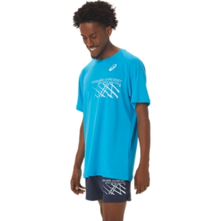 MEN'S LA MARATHON SHORT SLEEVE, Asics Blue, T-Shirts & Tops