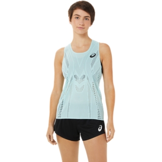 WOMEN'S ACTIBREEZE SINGLET, Clear Blue, Sleeveless Shirts