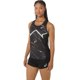 WOMEN'S CJ-LINE LIGHT SINGLET | Performance Black/Whisper Green