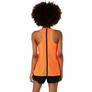 WOMEN'S ACTIBREEZE SINGLET, Sunrise Red/Safety Yellow