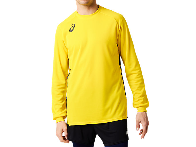 チームプラクティスロングスリーブシャツ ブライトイエロー メンズ Tシャツ・ポロシャツ【ASICS公式】 アシックス サッカープラシャツ Mサイズ