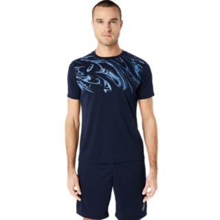 ドライプリント半袖シャツ | ミッドナイト | メンズ Tシャツ・ポロシャツ【ASICS公式】