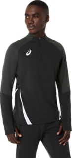 ハーフジップニットシャツ, パフォーマンスブラック 3