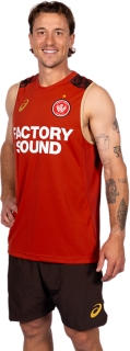 WESTERN SYDNEY WANDERERS TRAINING SINGLET, Spice Latte 3