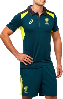 Men S Cricket Australia Replica Training Shirt Legion Blue Mens Cricket Clothing Asics