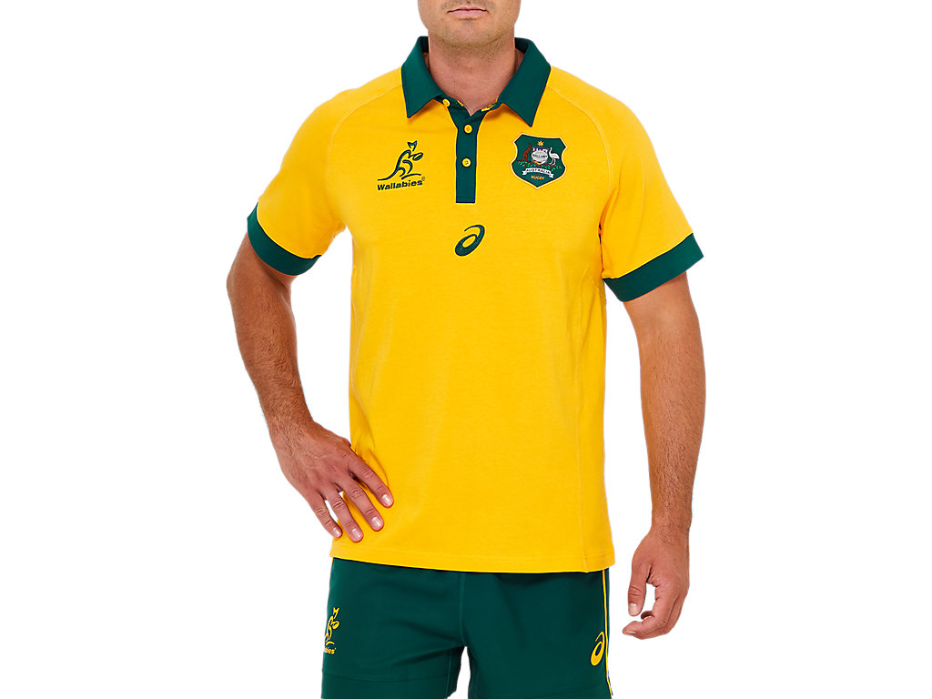 Sizes  M L RUGBY Wallabies  Mens Traditional Short Sleeve Jersey 