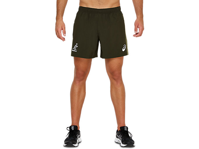 Men's WALLABIES GYM 5 INCH SHORT | Brown Stone | Mens Rugby Union ...