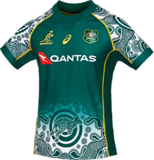 Men's WALLABIES REPLICA INDIGENOUS JERSEY | Wallabies Green | Mens