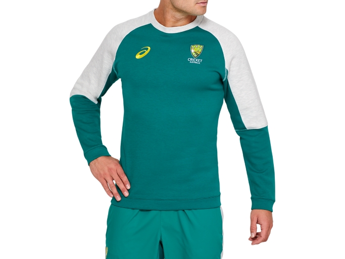 CRICKET AUSTRALIA CREW FLEECE Men Jungle Mens Cricket Clothing