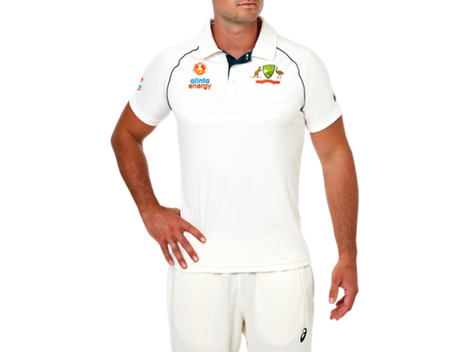 Men's CRICKET AUSTRALIA REPLICA TEST SHIRT Cream Mens Cricket