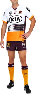 Unisex BRISBANE BRONCOS REPLICA AWAY JERSEY YOUTH, Brilliant White, Kids  NRL Clothing