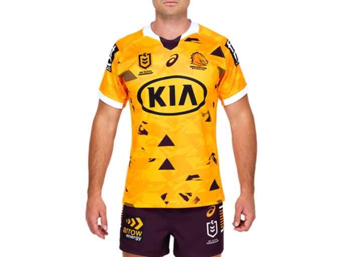 Men's BRISBANE BRONCOS REPLICA ALTERNATE JERSEY Rich Gold Mens NRL