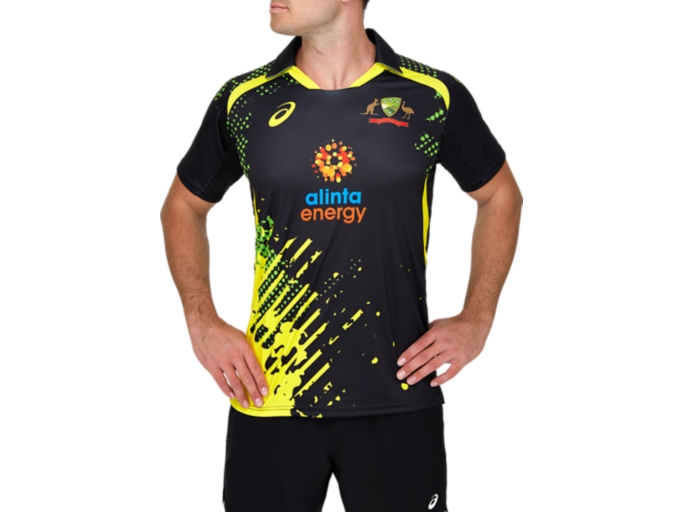 Men's CRICKET AUSTRALIA REPLICA T20 SHIRT Performance Black Mens