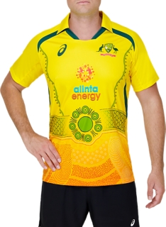Men's CRICKET AUSTRALIA INDIGENOUS REPLICA SHIRT | Blazing Yellow ...