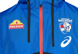 Men's WESTERN BULLDOGS WET WEATHER JACKET, Electric Blue, Mens AFL  Clothing