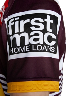 Men's BRISBANE BRONCOS REPLICA HOME JERSEY, Deep Mars, Mens NRL Clothing