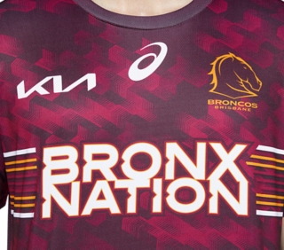 Men's BRISBANE BRONCOS INDIGENOUS REPLICA, Performance Black, Mens NRL  Clothing