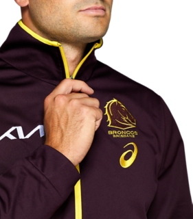 Men's BRISBANE BRONCOS WET WEATHER JACKET, Performance Black, Mens NRL  Clothing