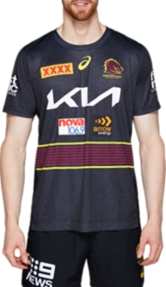 Men's BRISBANE BRONCOS TRAINING TEE, Performance Black