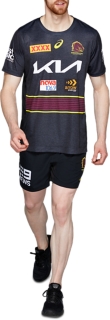 Brisbane Broncos 2023 NRL Mens Grey Training Shirt, 2111B615.200