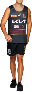 Men's BRISBANE BRONCOS TRAINING TEE, Performance Black, Mens NRL Clothing