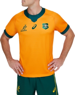 Asic Cotw Wallabies Home Jersey 2022 by ASICS | XL | Green/Gold