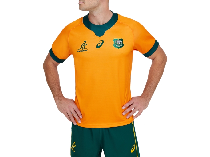 WALLABIES REPLICA HOME JERSEY | Men | 22 Ss Wallabies Gold | Mens Rugby Union Clothing | ASICS 