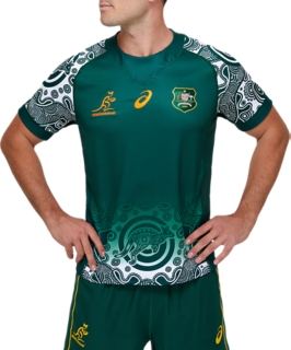 Asic Cotw Wallabies Home Jersey 2022 by ASICS | XL | Green/Gold