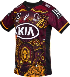 Men's BRISBANE BRONCOS INDIGENOUS REPLICA, Performance Black, Mens NRL  Clothing