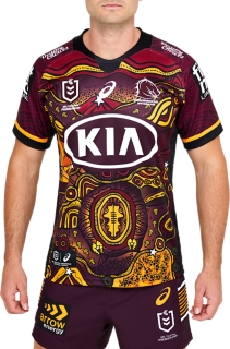 Men's BRISBANE BRONCOS INDIGENOUS REPLICA, Performance Black, Mens NRL  Clothing