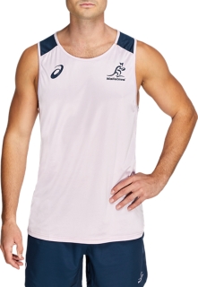 arco natural Reafirmar Men's WALLABIES TRAINING SINGLET | Barely Rose | Mens Rugby Union Clothing  | ASICS Australia