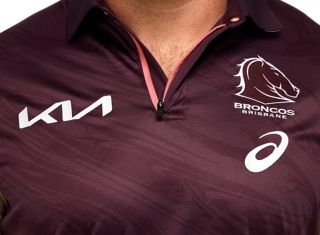 CLEARANCE Brisbane Broncos Asics Mens Training Polo 2022 – Footy Plus More