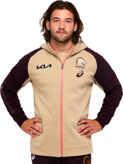 Men s BRISBANE BRONCOS TEAM HOODIE Wood Crepe Mens NRL