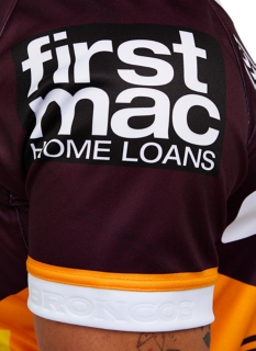 Men's BRISBANE BRONCOS REPLICA HOME JERSEY, Deep Mars, Mens NRL Clothing