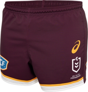 Men's BRISBANE BRONCOS TRAINING SHORT, Deep Mars, Mens NRL Clothing