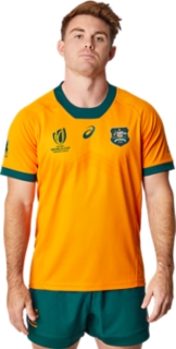 Asic Cotw Wallabies Home Jersey 2022 by ASICS | XL | Green/Gold