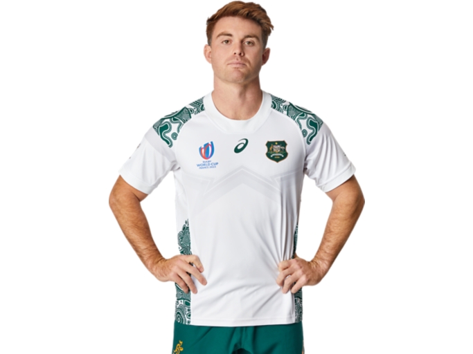 Men's WALLABIES RWC23 REPLICA ALTERNATE JERSEY Brilliant White Mens
