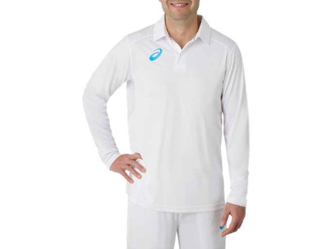 PLAYING SHIRT LONG SLEEVED WHITE Men Brilliant White Mens Cricket