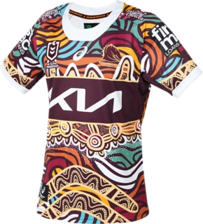 Men's BRISBANE BRONCOS INDIGENOUS POLO, Deep Mars, Mens NRL Clothing