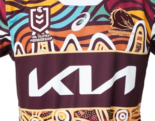 Men's BRISBANE BRONCOS INDIGENOUS POLO, Deep Mars, Mens NRL Clothing