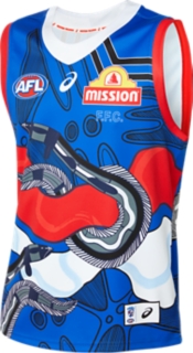 Men's WESTERN BULLDOGS INDIGENOUS REPLICA GUERNSEY, Electric Blue, Mens  AFL Clothing