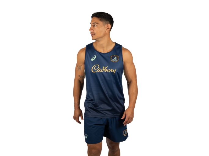 WALLABIES TRAINING SINGLET | Men | Blue Expanse | Mens Rugby Union ...