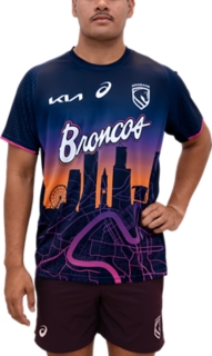 2026 BRISBANE BRONCOS REPLICA RUN OUT TEE, Midnight 1